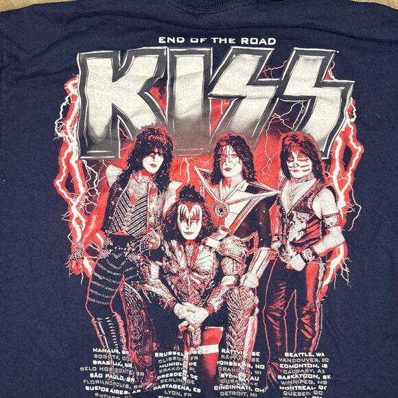 Kiss End Of The Road World Tour Final Tour Ever T-Shirt Size L - Picture 7 of 8